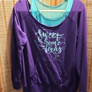 Cheekys Purple Texas Sweatshirt